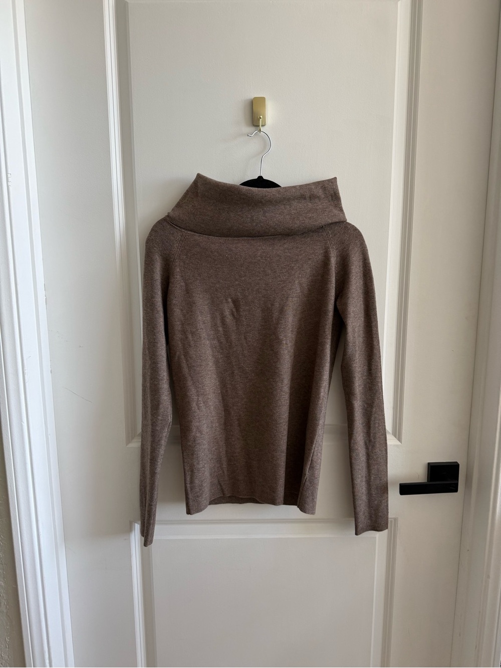 BE COOL Women's Cowl Neck Sweater in Taupe
